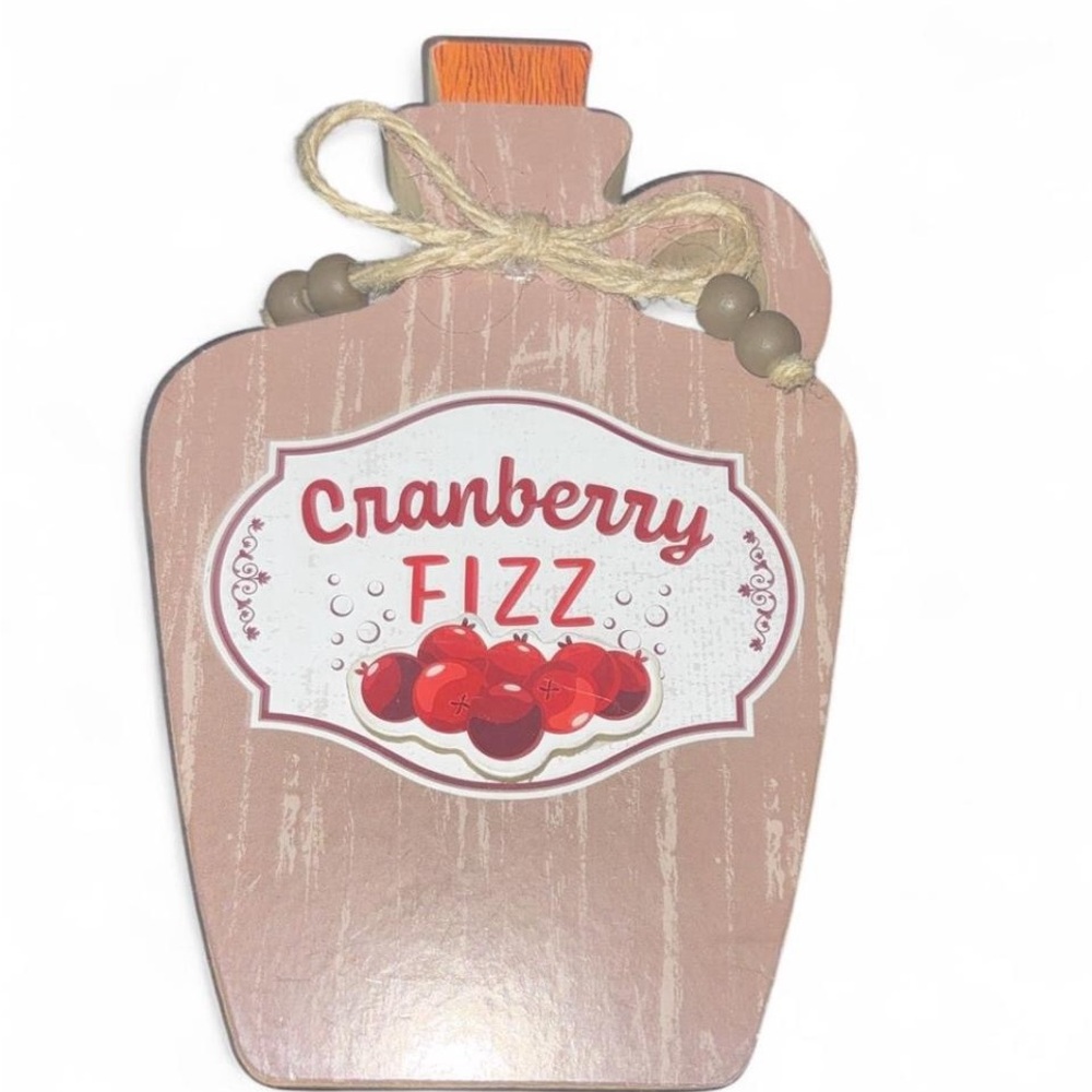Cranberry Fizz Decorative Wooden Accent